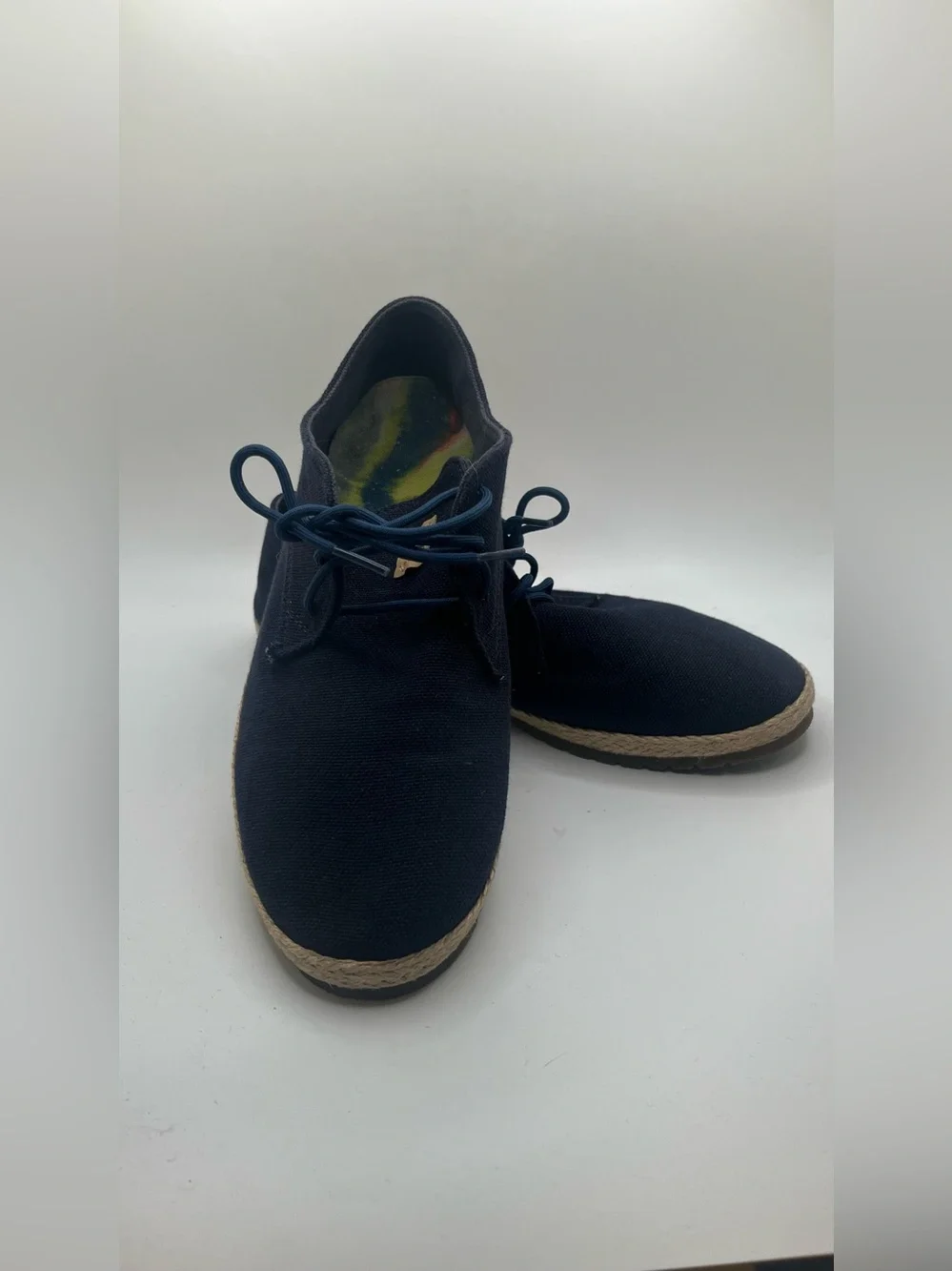 PATARA Men”s Eco - Friendly Navy  Nomad Canvas Lace-Up  Travel Shoes Size US 9